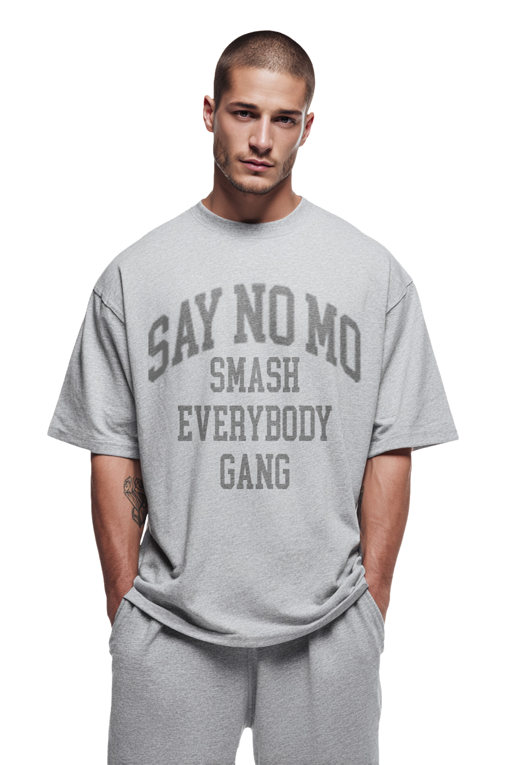 Say No Mo - Smash Everybody Logo Shirt [grey]